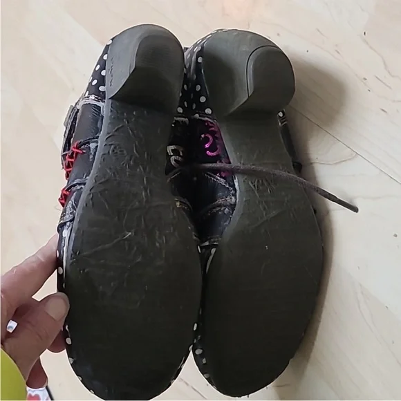 Women's Ankle Boots Maia European Punk Leather, Steam Punk, black UNIQUE size 8 - Picture 14 of 15